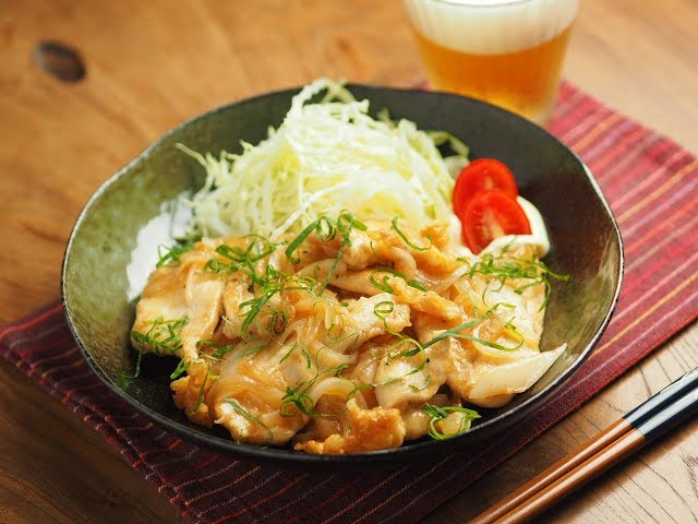 鶏胸肉の梅しそ焼き