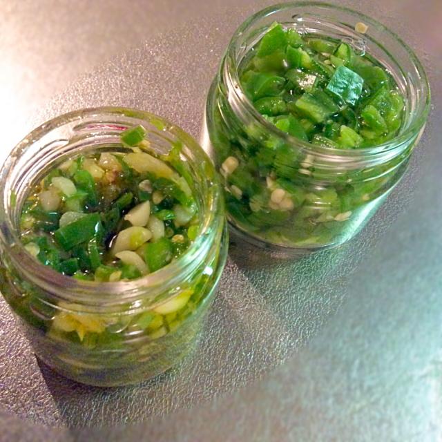 切って混ぜるだけ！ 青唐辛子の超万能 ニンニクオイル漬け』 八百屋さんやスーパーの野菜売り場で、 青唐辛子が並びはじめましたね！ 青唐辛子の旬は7〜9月といわれています。Amazonなどのネットショップでは、 年中手に入りますが、 やはり旬の時期に 食べたいですよね