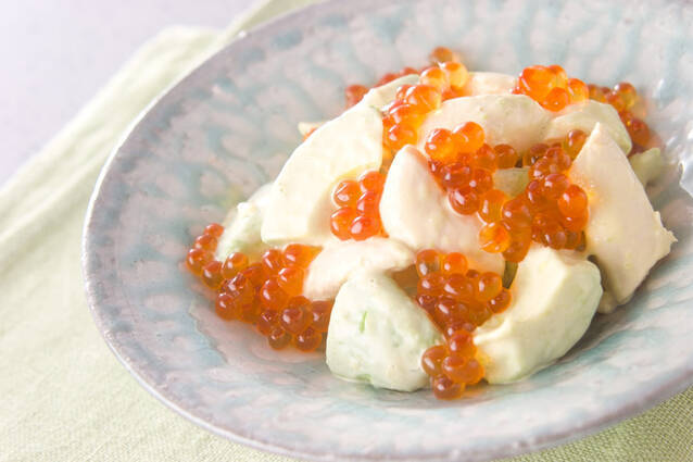 自家製いくらの醤油漬けと白出汁いくら