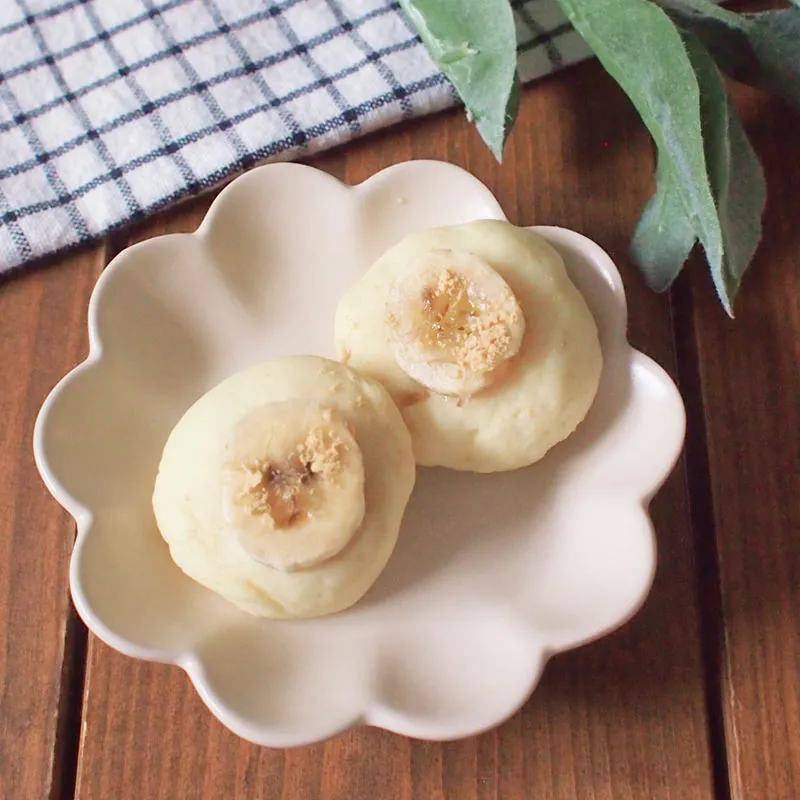 米粉の黒糖バナナ蒸しパン