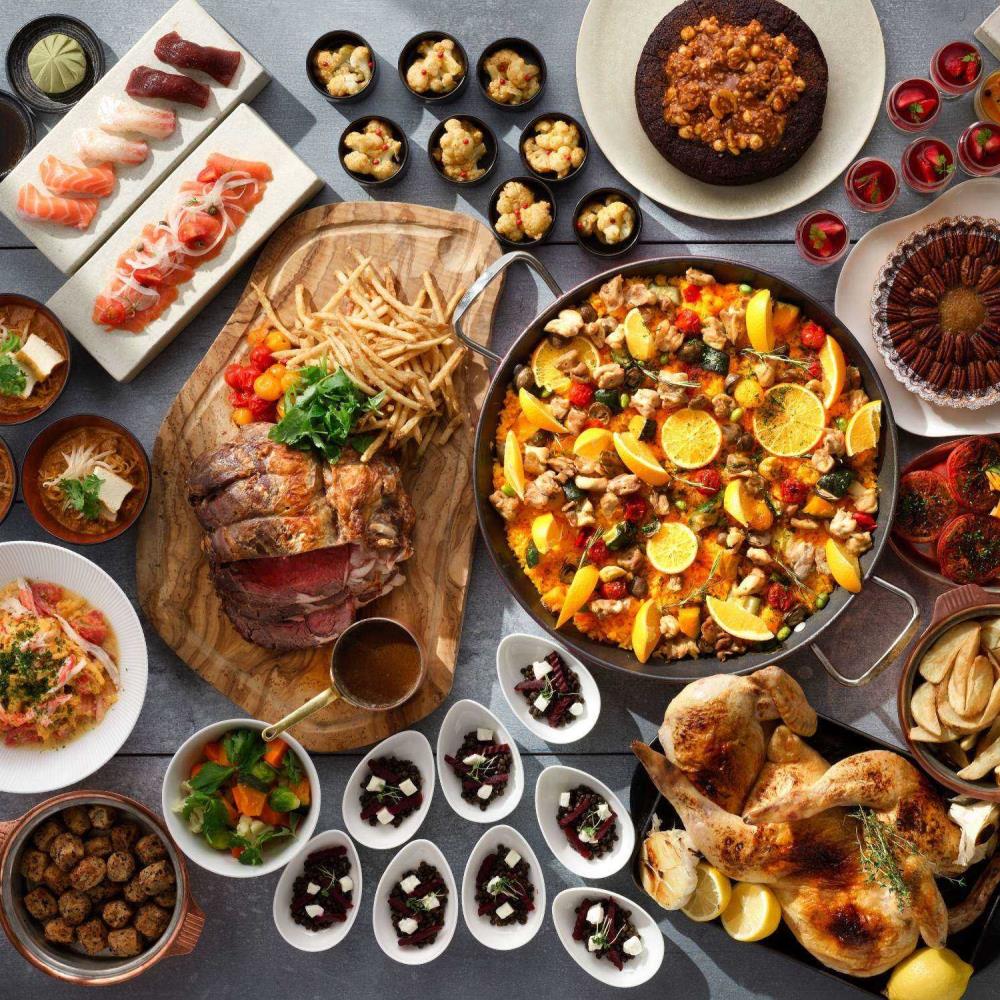 ブッフェ」イメージのデザイン事例 店舗デザイン.COM