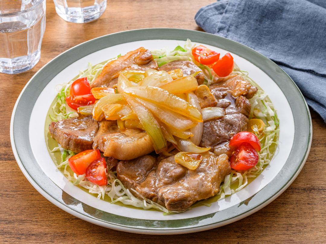 さっぱり食べられる♡豚ロースのオニオンソース
