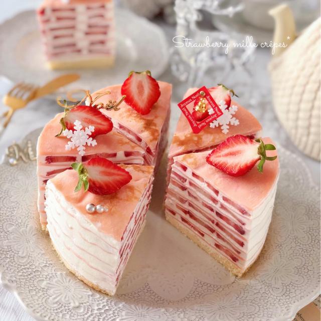 いちごミルクレープアメリカ・多国籍食堂