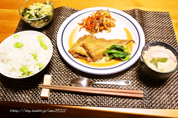 カラスカレイの煮付け: ほっとする献立