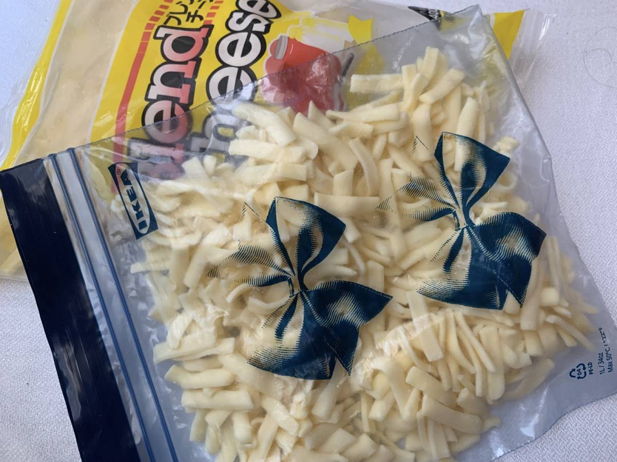 シュレッドチーズ そのまま冷凍 はやうま冷凍冷蔵庫Panasonic