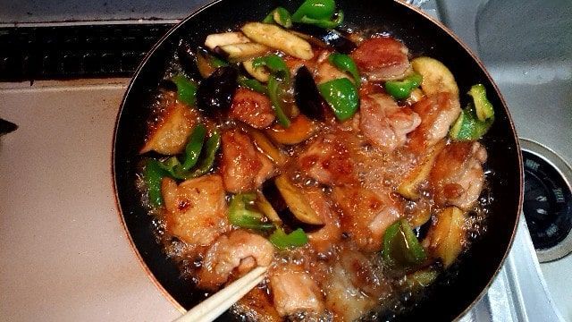 春野菜と鶏の黒酢あんかけ