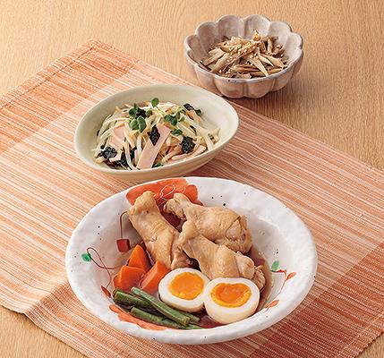 「とり手羽元のガーリック風味煮」の献立