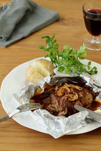 ホイル包みハンバーグ