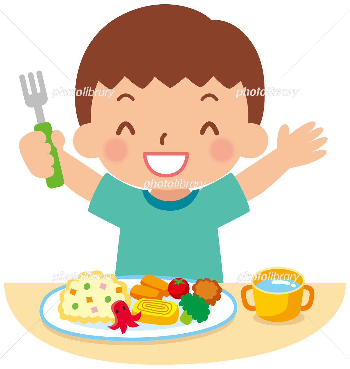 おにぎり 食べるのイラスト素材 - PIXTA