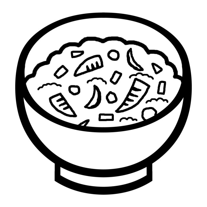 食事☆和食☆釜めし☆炊き込みご飯☆海鮮釜めし：イラスト無料