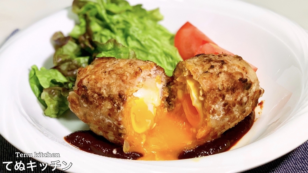 揚げないスコッチエッグ、とろ〜り半熟