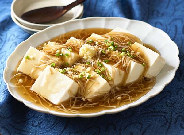 胃にやさしい♡水菜と豆腐の葛煮