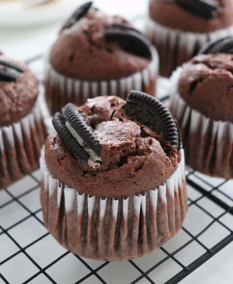 ホットケーキミックスで簡単！チョコ入り♪「オレオかぼちゃマフィン」