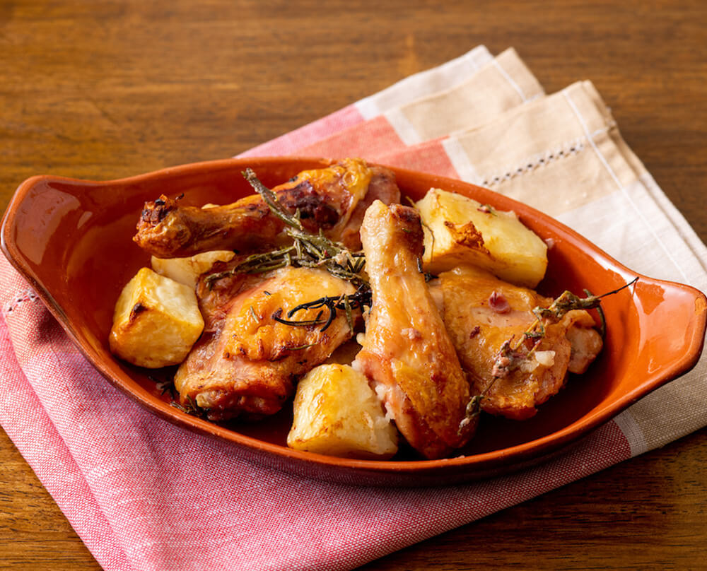 鶏肉と根菜のオーブン焼き