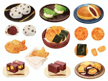 いちご大福イラストのフリー素材イラストイメージ