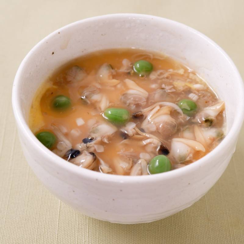 ワンランクアップ♡電子レンジでコーンと三つ葉の茶碗蒸し