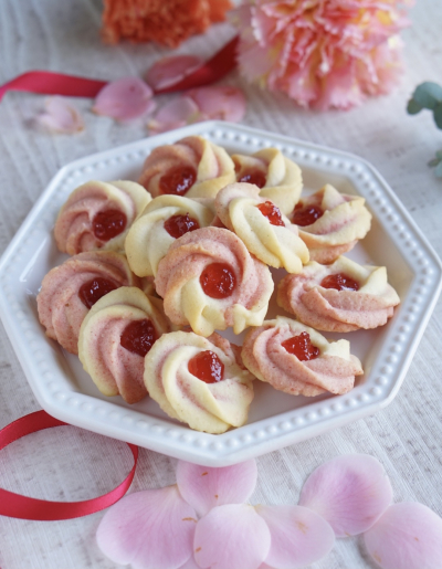 ジャム乗せ絞り出しクッキーと、おからドーナツ❁小麦粉だいすき