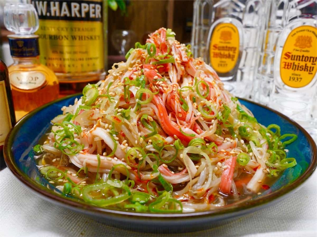 レンジで出来ちゃう！＊もやしとカニカマと炒り卵の中華和え＊