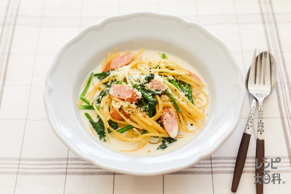 「純喫茶風ソーセージのバターじょうゆパスタ」レシピ 市瀬悦子さん