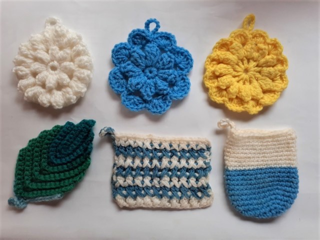 簡単で可愛いアクリルたわしの編み方 Easy Cute Crochet Tawashi 編み図.字幕解説 Crochet and KnittingJapan クロッシェジャパン