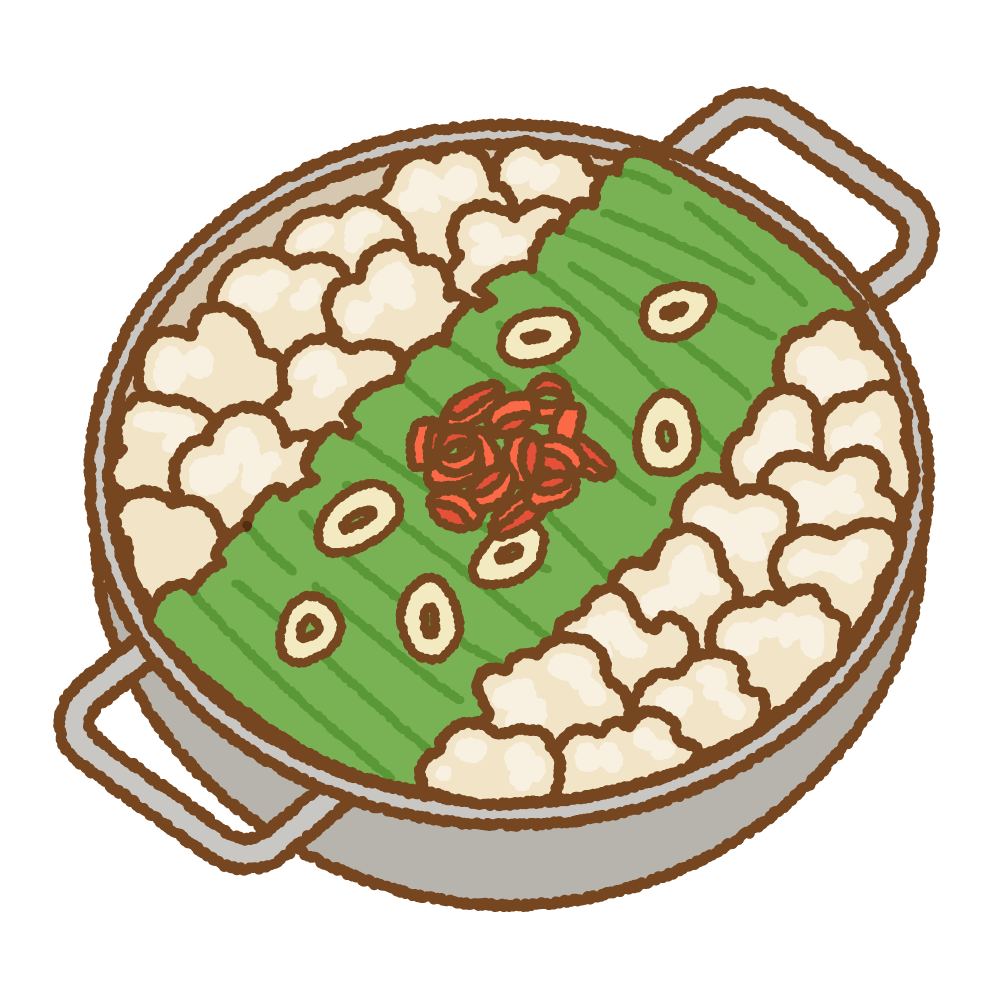 もつ鍋の手描き線画イラスト – Tegaki-stock