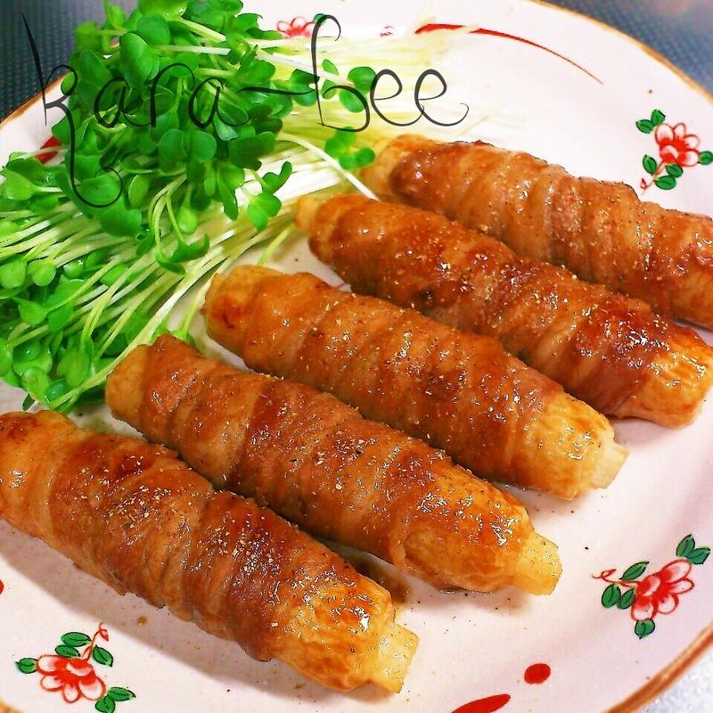 ちくわのチーズ肉巻きレシピ - 大葉の風味