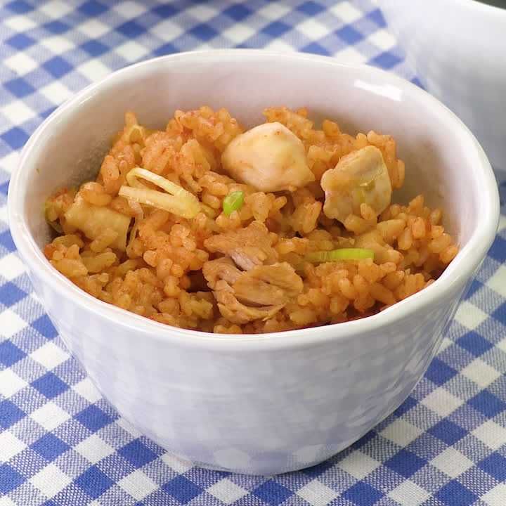 3合炊き炊飯器で！ 鶏肉のみそ炊き込みご飯