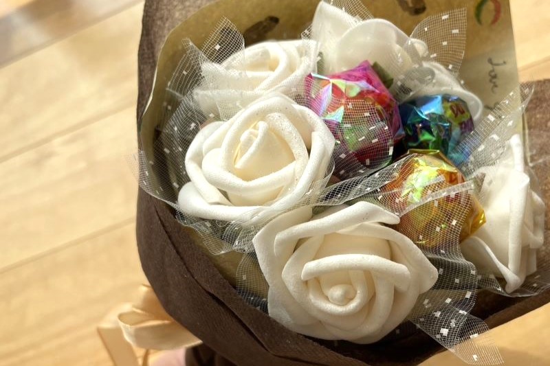 卒業 お菓子ブーケ 作り方TikTok