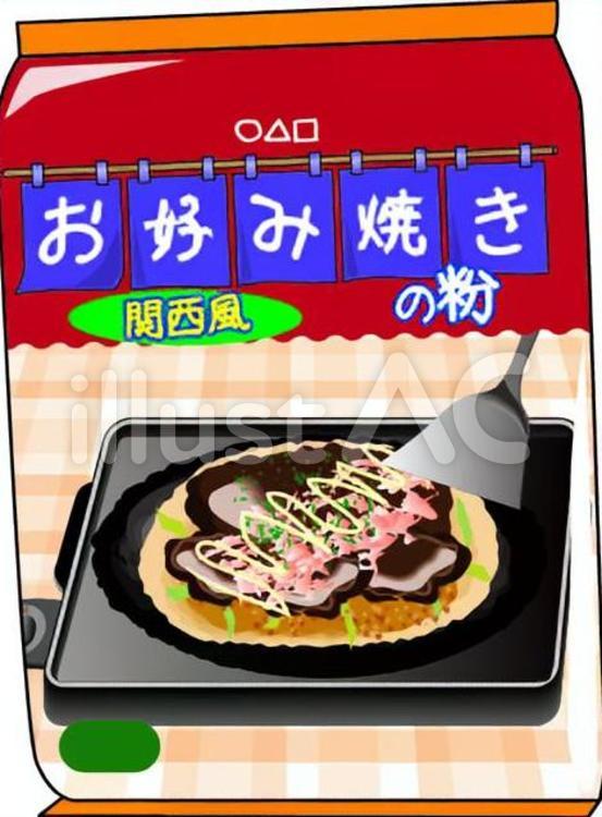 お好み焼きのベクターイラストです。お好み焼きは大阪の郷土料理ですのイラスト素材・ベクター Image 155692665