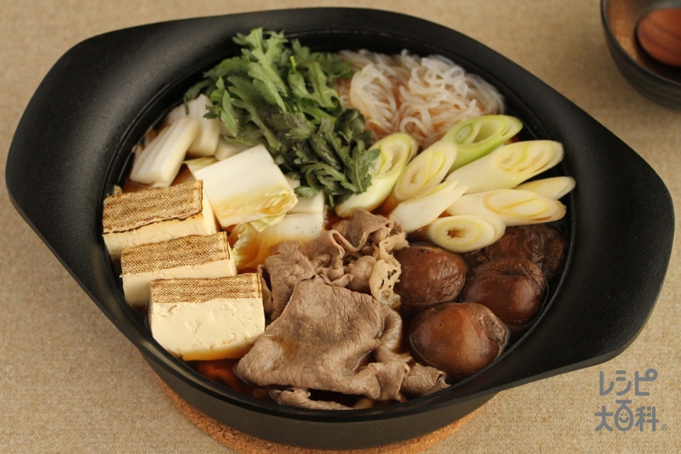 フライパン牛すき焼き