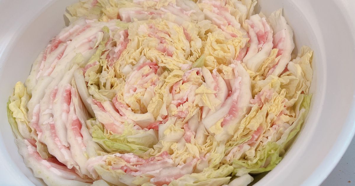 ほんだしで白菜と豚肉のミルフィーユ鍋