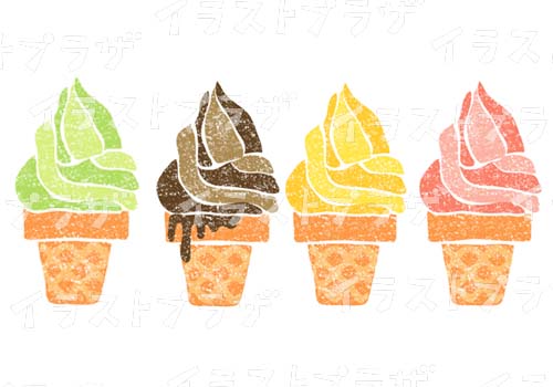 手描きの背景抽象的なグラフィック アイス クリーム コーン サンデー ライン アート イラスト シームレス パターンアイス クリーム デザートベクトル イラスト デザイン コンセプト アート甘いデザートかわいい落書き夏のパターンPremiumベクトル素材