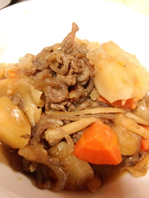 ごぼうと牛肉の炒め煮