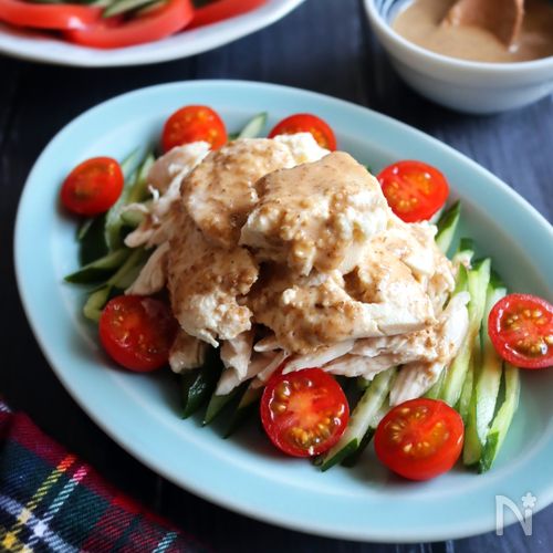 レシピ ささみとたたききゅうりのやみつきごまダレ和え - しにゃごはん blog