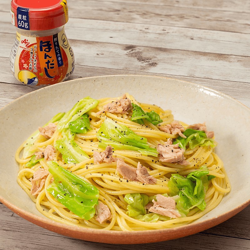 豚しゃぶと玉ねぎのワンパンパスタ