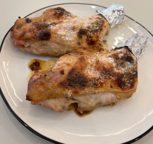 魚焼きグリルでBBQチキン