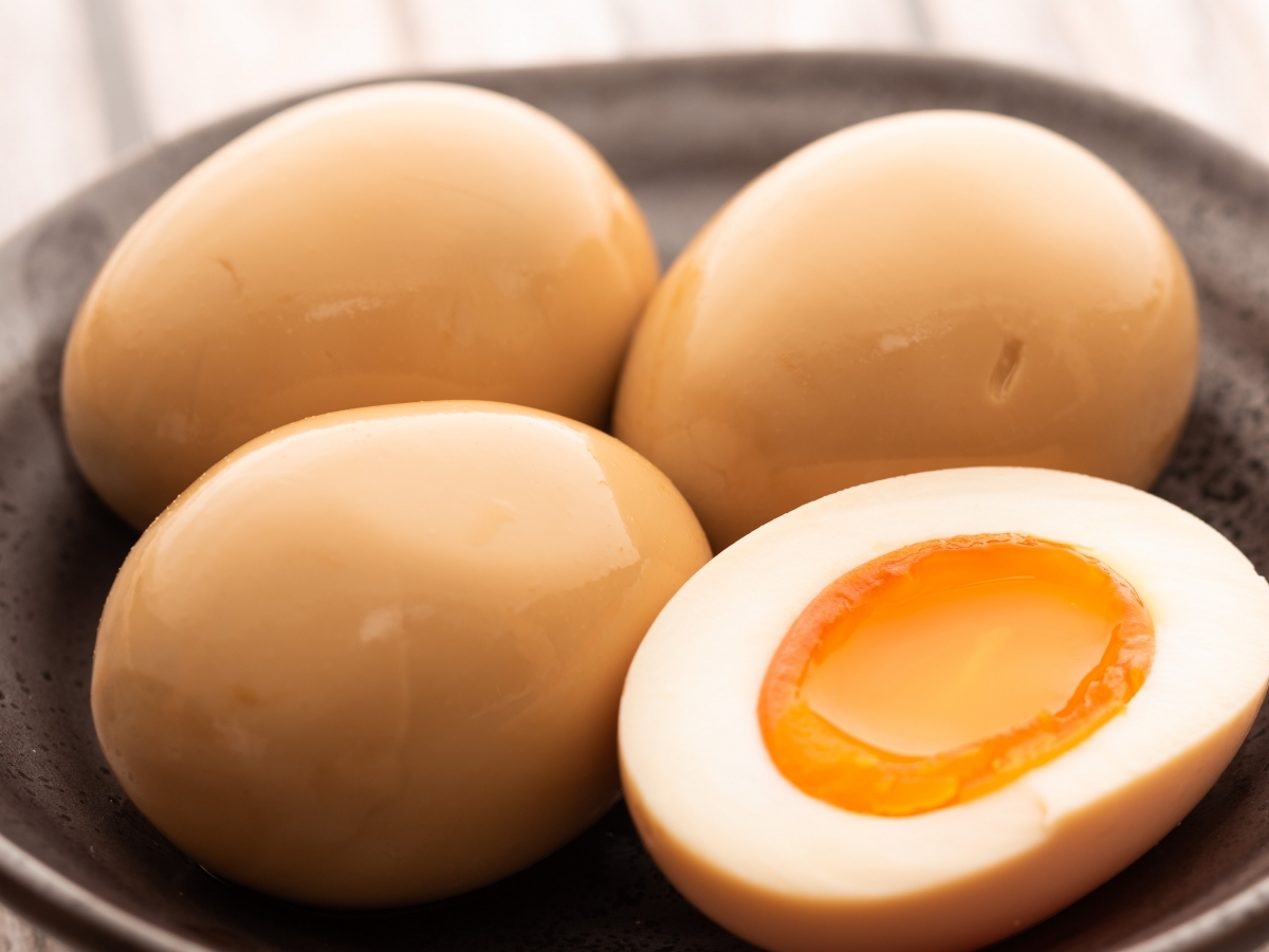 めんつゆとごま油の煮卵