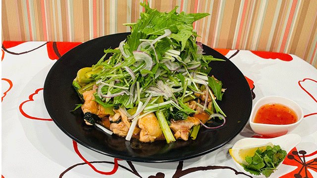 小松菜と水菜のホットチキンサラダ番組で紹介したレシピSBC信越放送