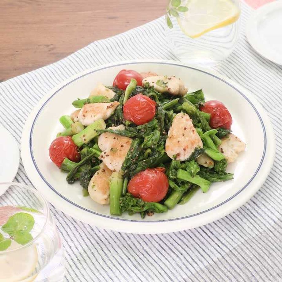 5分で完成！切って和えるだけで簡単に作れる「菜の花のハニーマスタードサラダ」おうちごはん