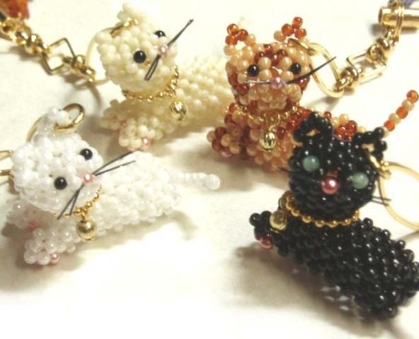 星模様のボールのストラップキット・KT363-2 1～3色選択ビーズアクセサリーLobelia