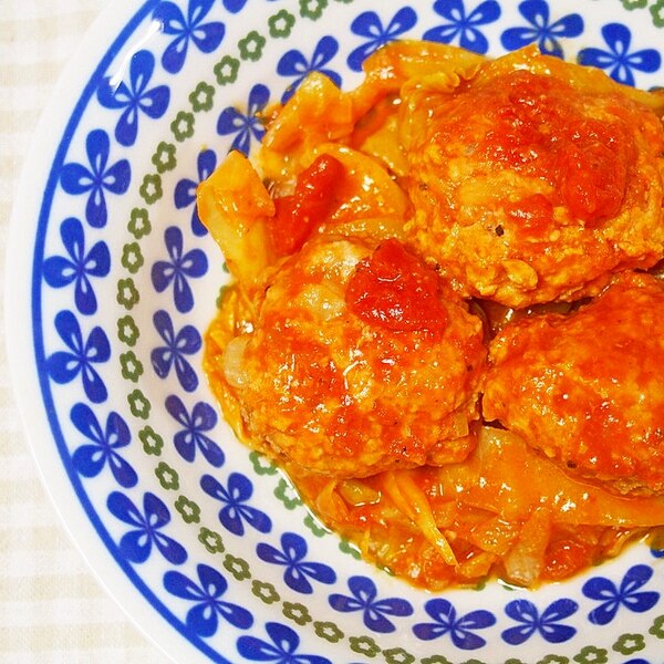 キャベツとひき肉と卵の旨ソース炒め