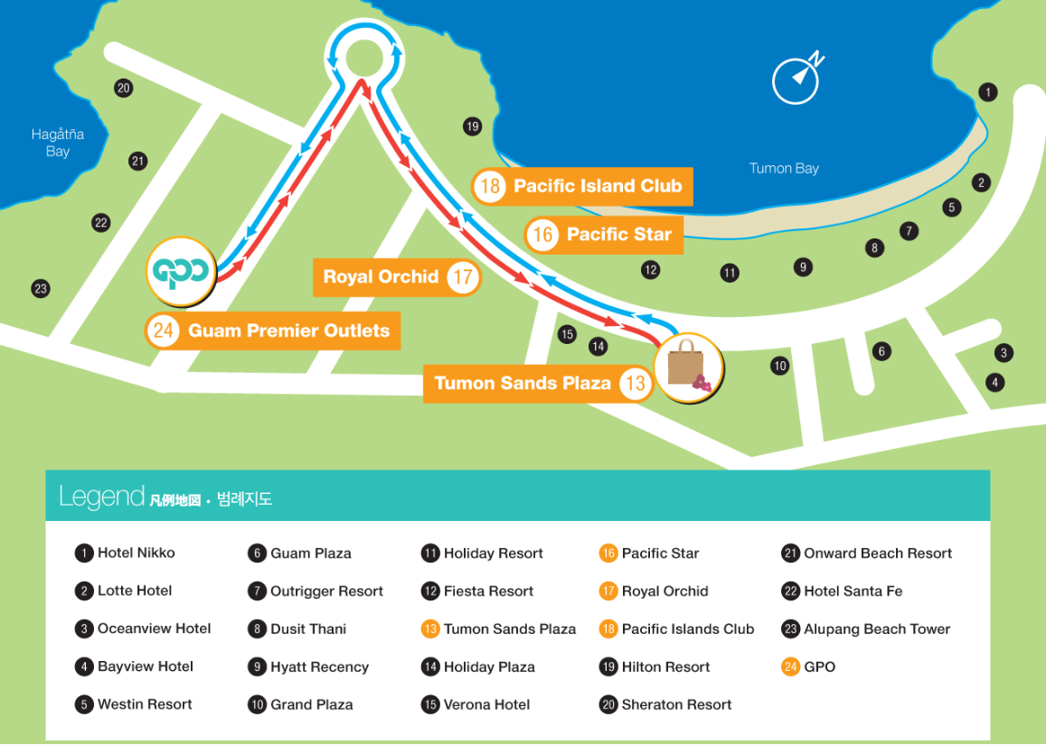 グアムプレミアアウトレットの食事処～フードコート全13店舗解説Guam Navi