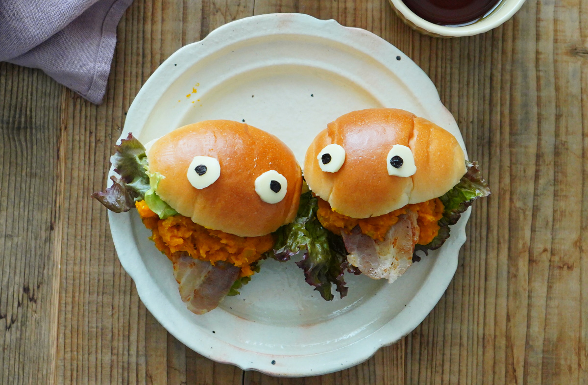 ジャックオランタンとオバケちゃんのハロウィンサラダ