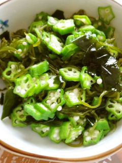 オクラとなめこのさっぱりポン酢和え