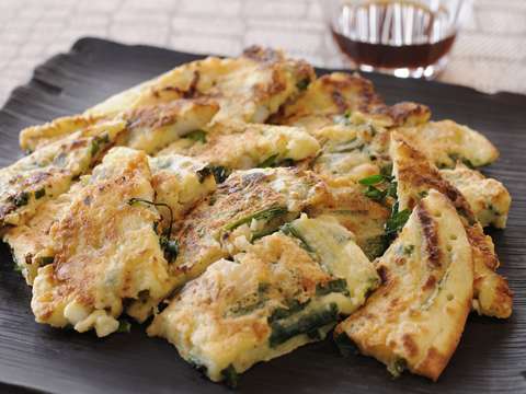 おからとニラのキムチチヂミ