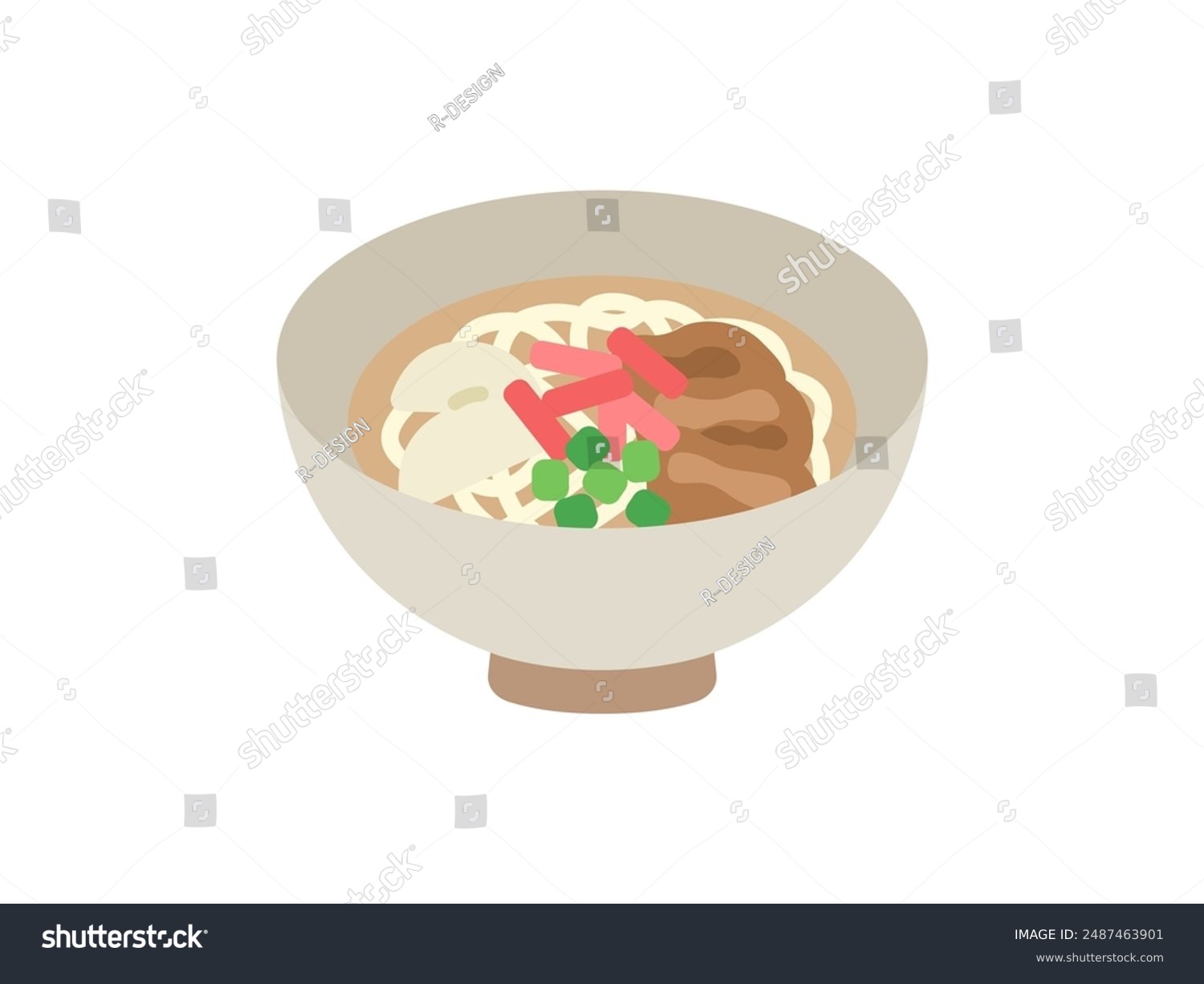 そば屋のシーサーの無料素材 - イラスト沖縄 おきなわ