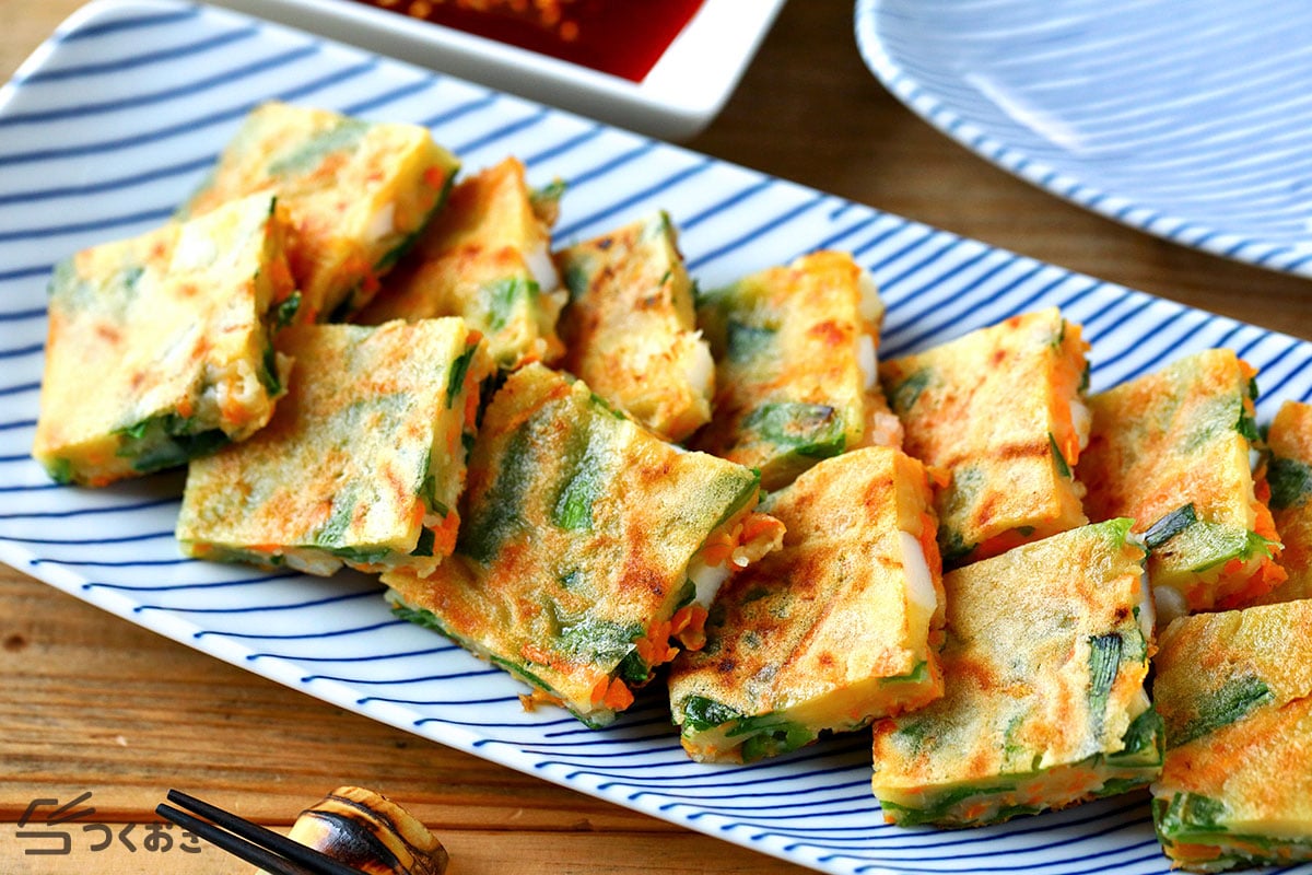 主食 さっぱり！そうめんで簡単冷麺副菜 シーフードチヂミ の作り方ぐっち夫婦@料理家