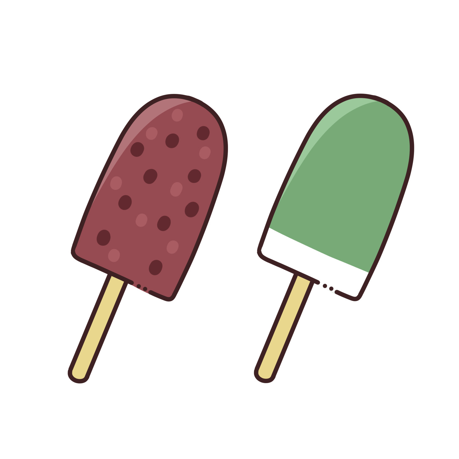 アイスキャンディーのフリー素材 夏休み無料イラストかくぬる素材工房