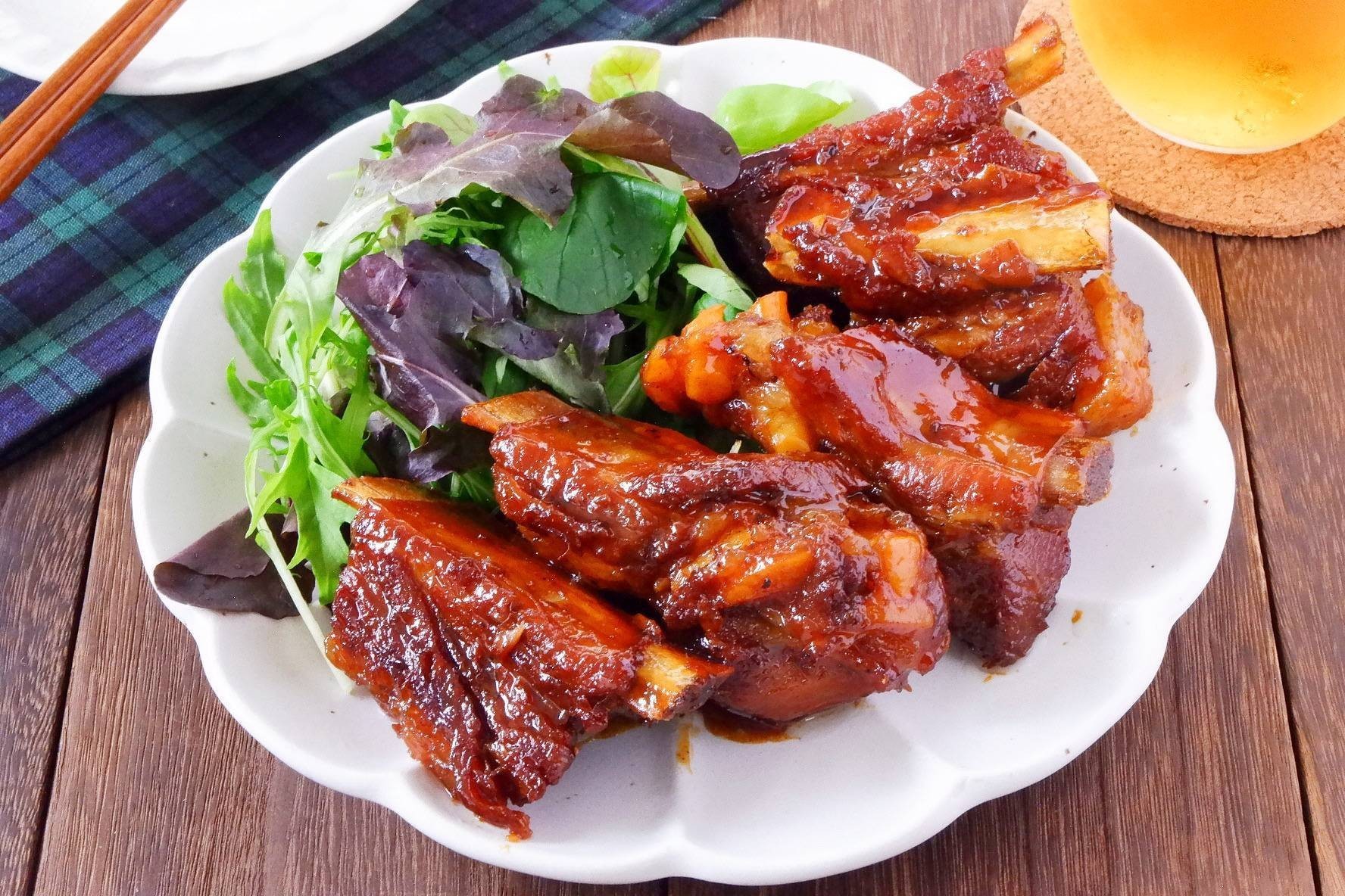 豚スペアリブの赤ワイン煮込み『圧力鍋使用で柔らかく』アラフォーオヤジの簡単素人料理