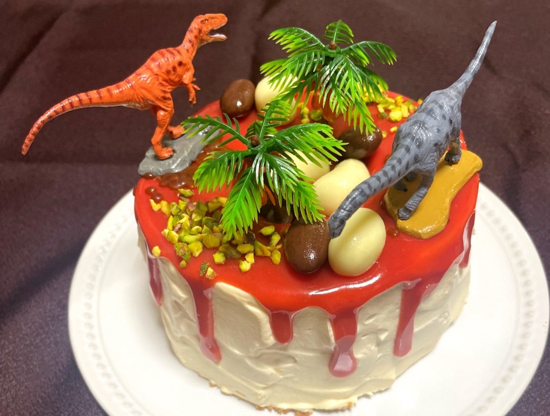 リアル！！人気の恐竜プリントケーキ☆ 5号 フレッシュケーキ愛之助Cake.jp